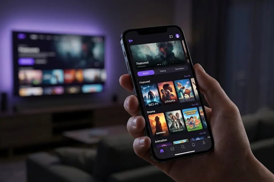 The LibertyTV app on a smartphone